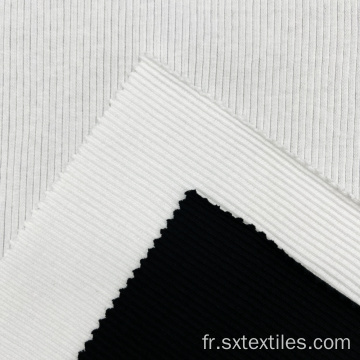 Coton Spandex 2x2 Rib Treot Tissu